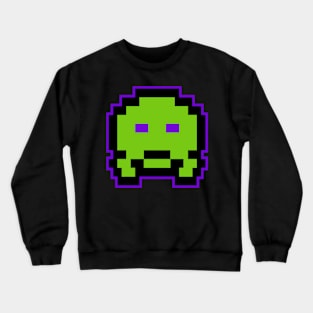 Green Alien Cool Gaming 8 Bit Crewneck Sweatshirt